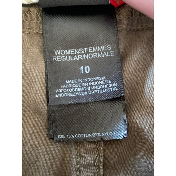 The North Face Cotton Blend Roll Up Convertible Pants Brown Tan Size 10 - Picture 10 of 10